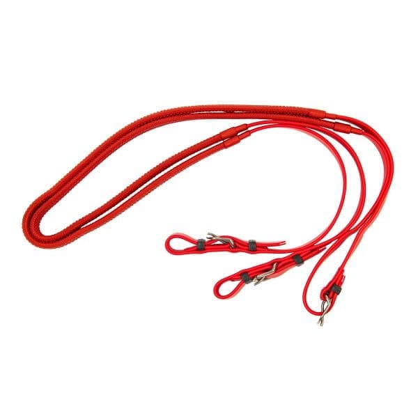 High-Grip Horse Reins | Multi-Color Riding Reins with Leather Ends
